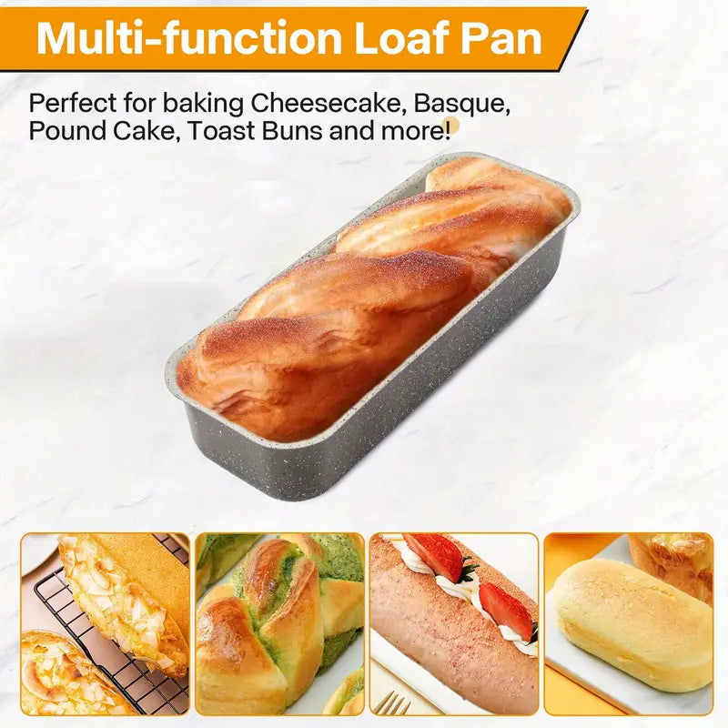 2pcs Bread Pan Set, 13x5" Nonstick Rectangular Loaf Baking Pans