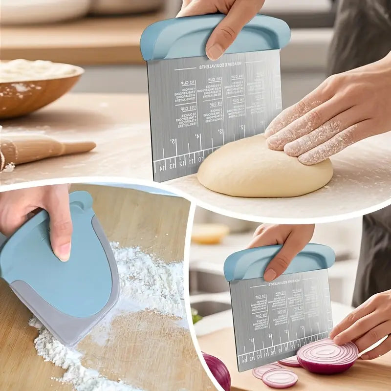 2-in-1 Dough Cutter, Multi-Functional Kitchen Tool for Kneading & Cutting