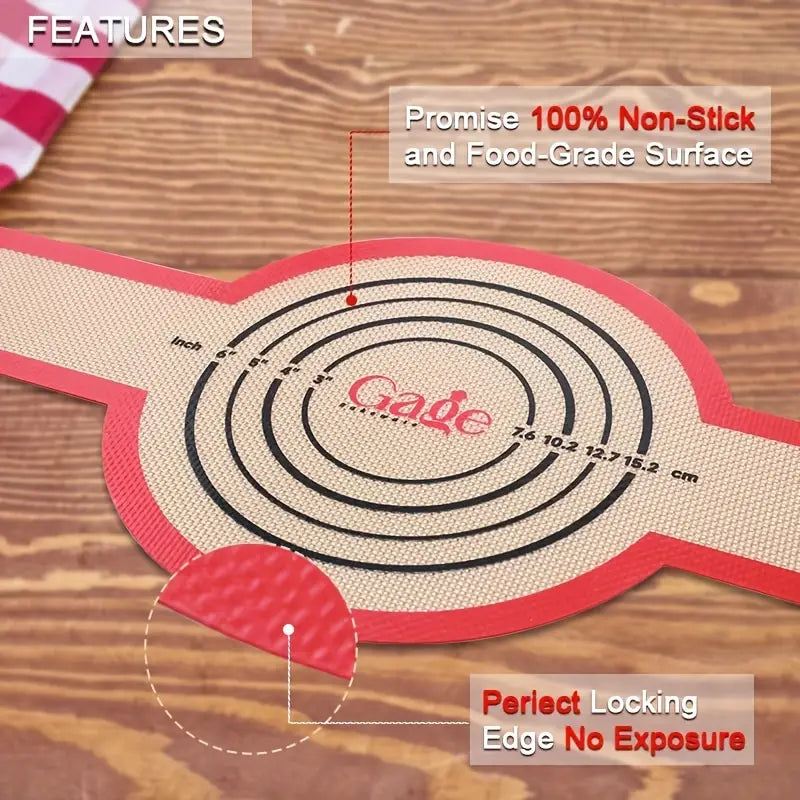 2pcs Silicone Bread Sling, Nonstick Dutch Oven Baking Mat with Long Handles