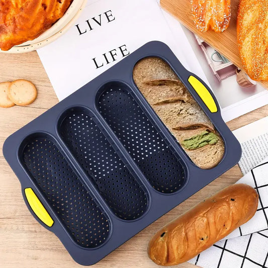 Nonstick Bread Baking Tray, Perforated Loaf Pan, Oven Safe 446°F, Easy Clean