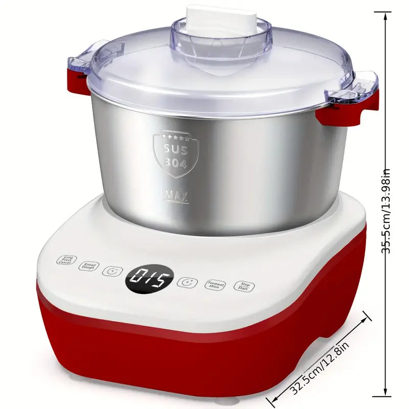 7L Electric Dough Maker with Ferment Function, Stainless Steel Stand Mixer