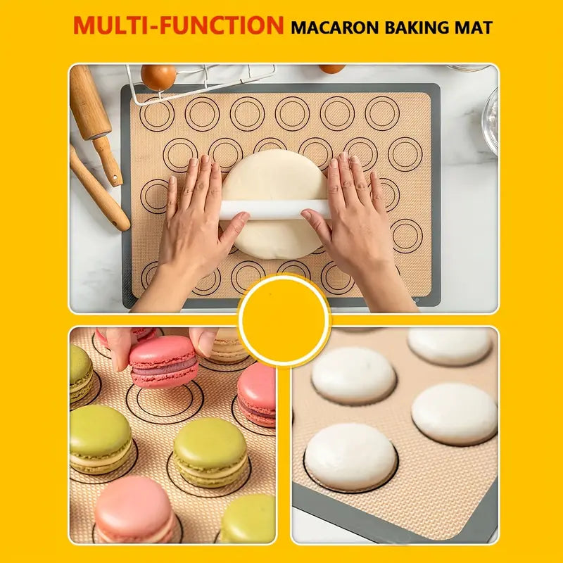 2pcs Silicone Baking Mat for Dutch Oven Bread, 8.4" Nonstick Reusable Sheets