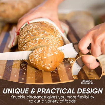 9" Bread Knife, Serrated Sourdough Knife for Easy Cutting & Slicing