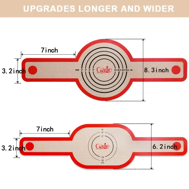 2pcs Silicone Bread Sling, Nonstick Dutch Oven Baking Mat with Long Handles