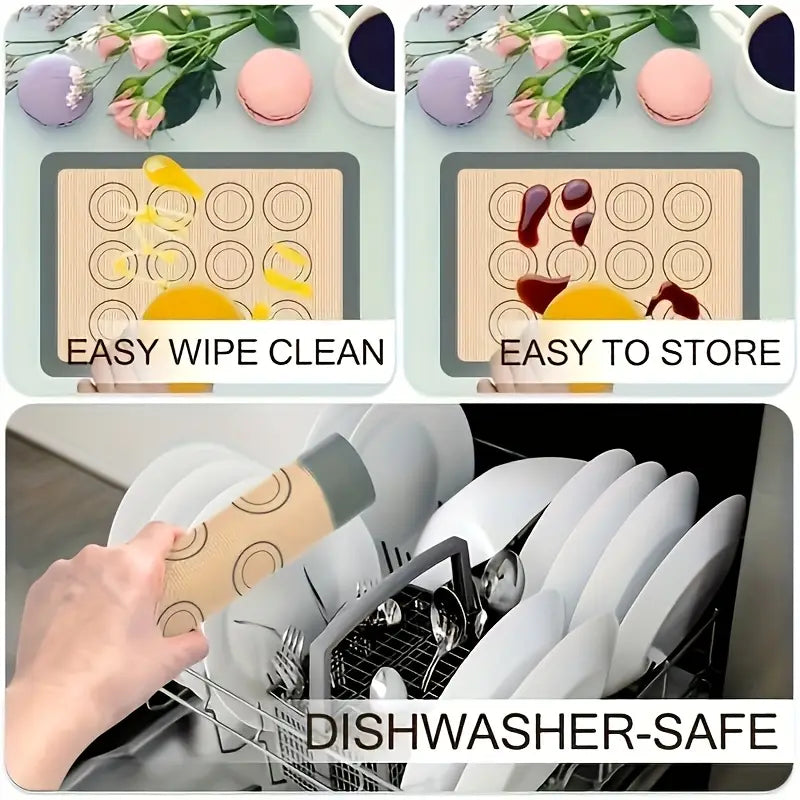 2pcs Silicone Baking Mat for Dutch Oven Bread, 8.4" Nonstick Reusable Sheets