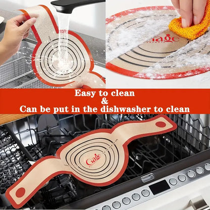 2pcs Silicone Bread Sling, Nonstick Dutch Oven Baking Mat with Long Handles