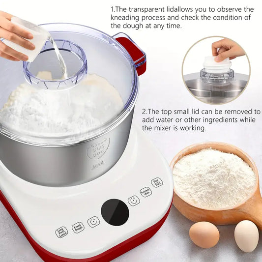 7L Electric Dough Maker with Ferment Function, Stainless Steel Stand Mixer