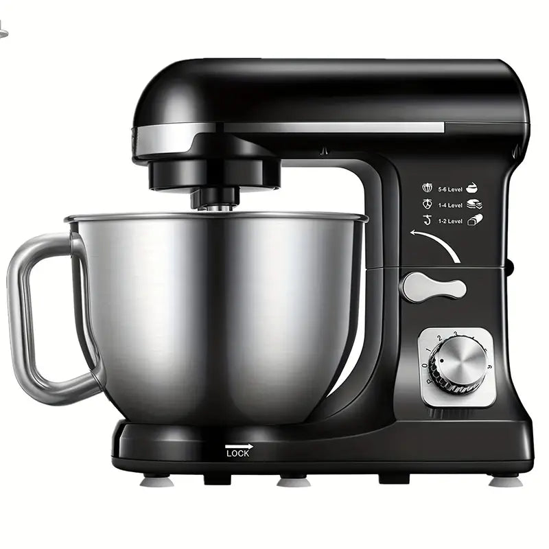 5.5QT Stand Mixer with Double Hook, 6-Speed Stainless Steel Bowl Mixer