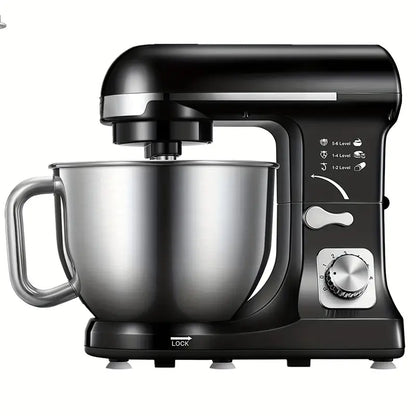 5.5QT Stand Mixer with Double Hook, 6-Speed Stainless Steel Bowl Mixer
