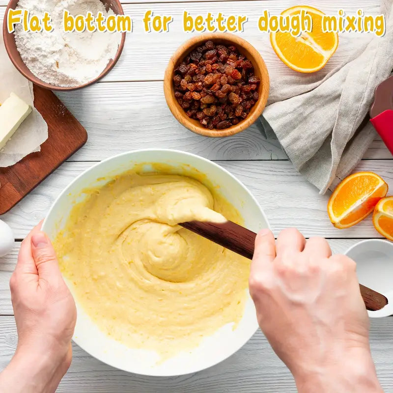 11" Wooden Sourdough Bread Stir Stick, Acacia Spurtle Mixing Paddle