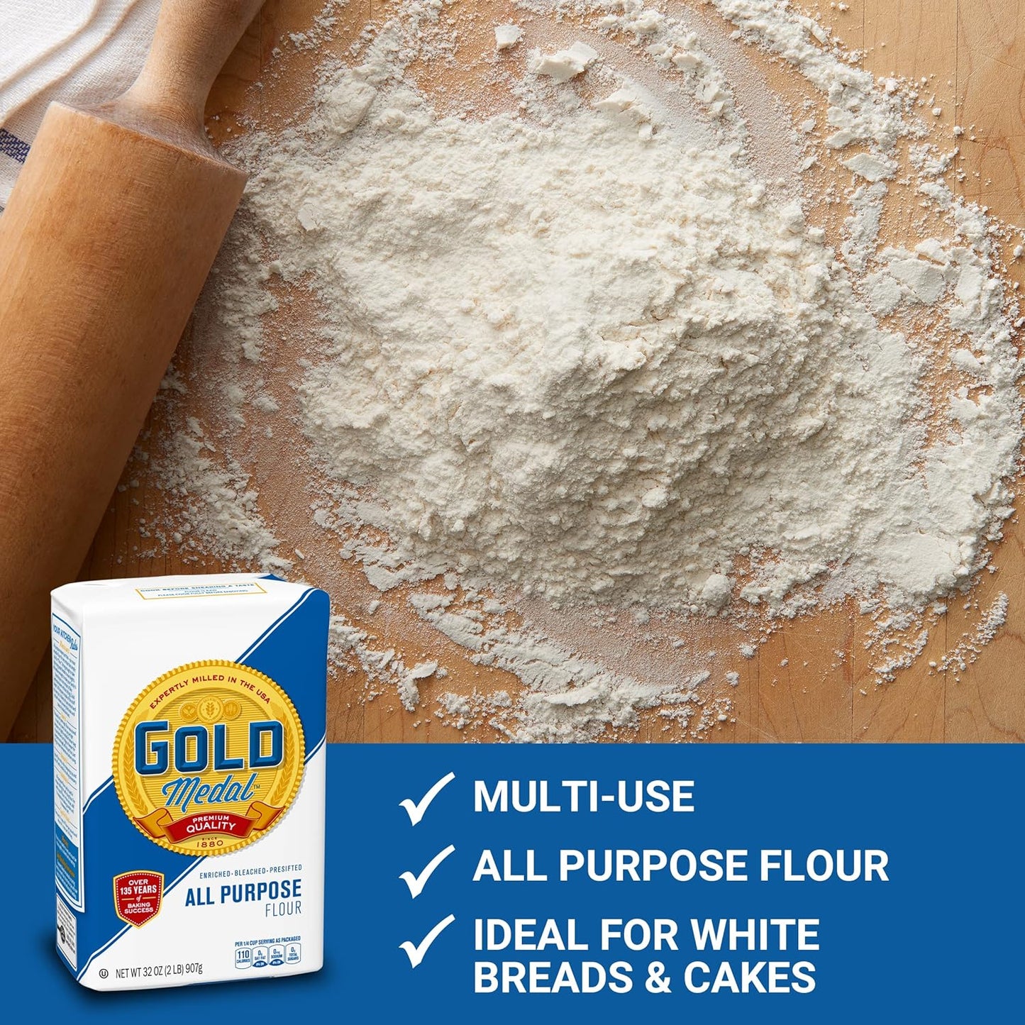 Gold Medal All Purpose Flour, Baking Flour, 2 lb