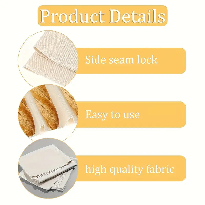 2pcs Linen Bread Proofing Cloth, 14x12" Tea Towels for Sourdough Baking