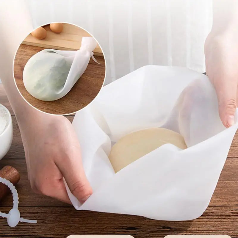 Silicone Kneading Bag, Reusable Dough Mixing & Storage Bag for Bread, Pizza & Pastries
