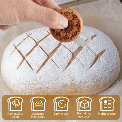 12pcs Bread Lame Scoring Tool Set with Wooden Handle, 10 Blades & Felt Bag