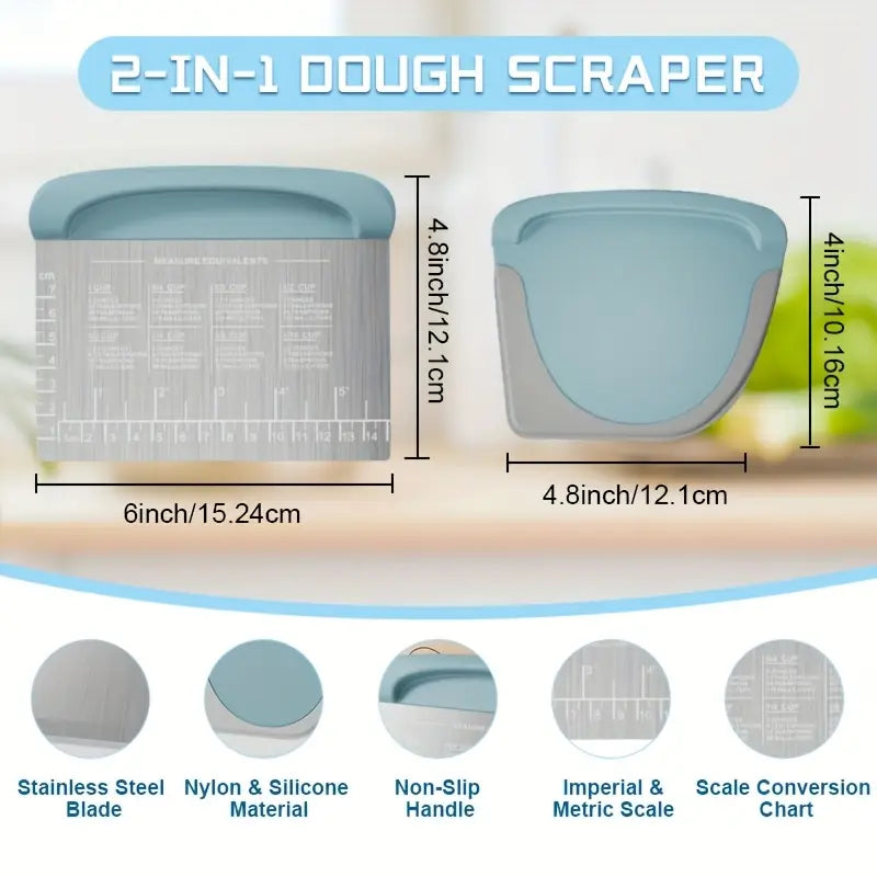 2-in-1 Dough Cutter, Multi-Functional Kitchen Tool for Kneading & Cutting